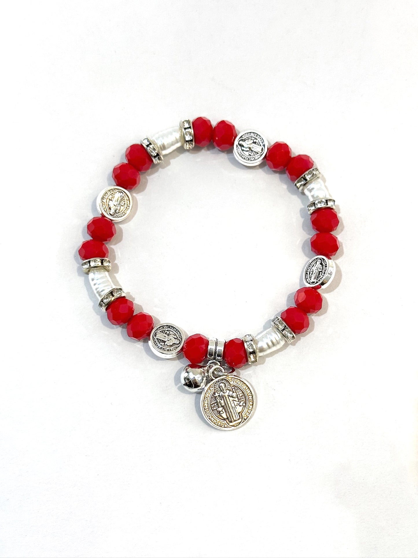 Pulsera Elasticada #Piedra roja San Benito