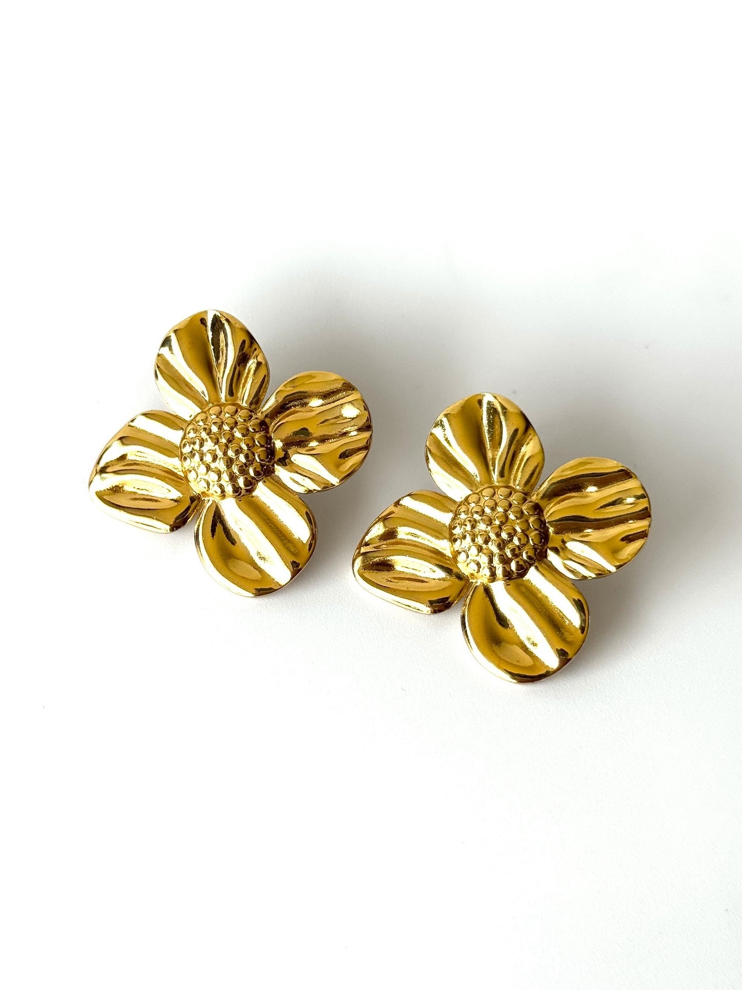 Aros de acero modelo #918 dorado