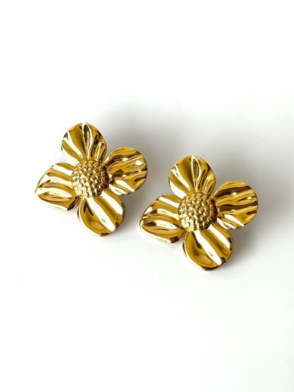 Aros de acero modelo #918 dorado
