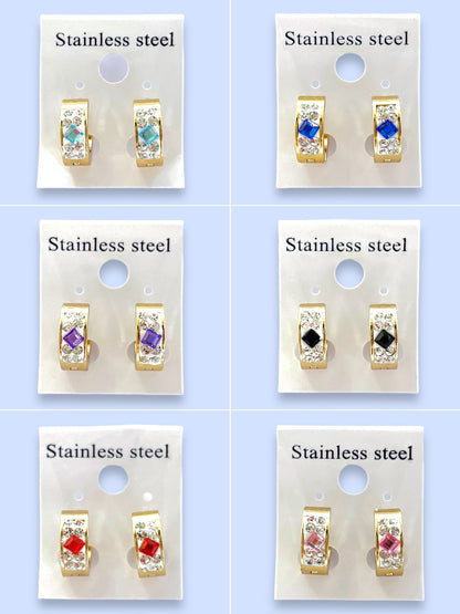 Argolla dorada con Strass Multicolor #2