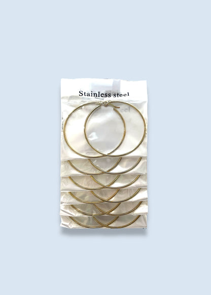 Argolla de acero con gancho dorado