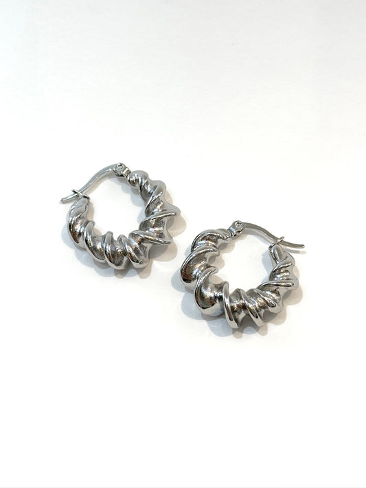 Aros de acero modelo #652 plateado