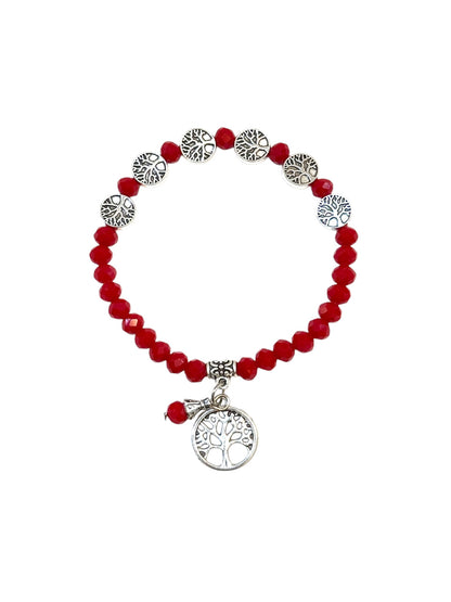 Pulsera Elasticada #Piedra roja