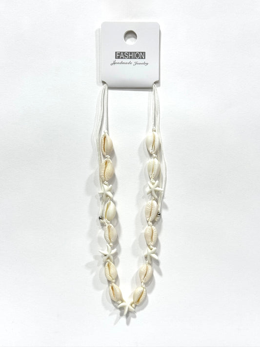 Collar de concha estrella blanco #372