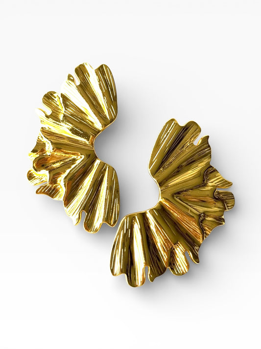 Aros de acero modelo #9212 dorado