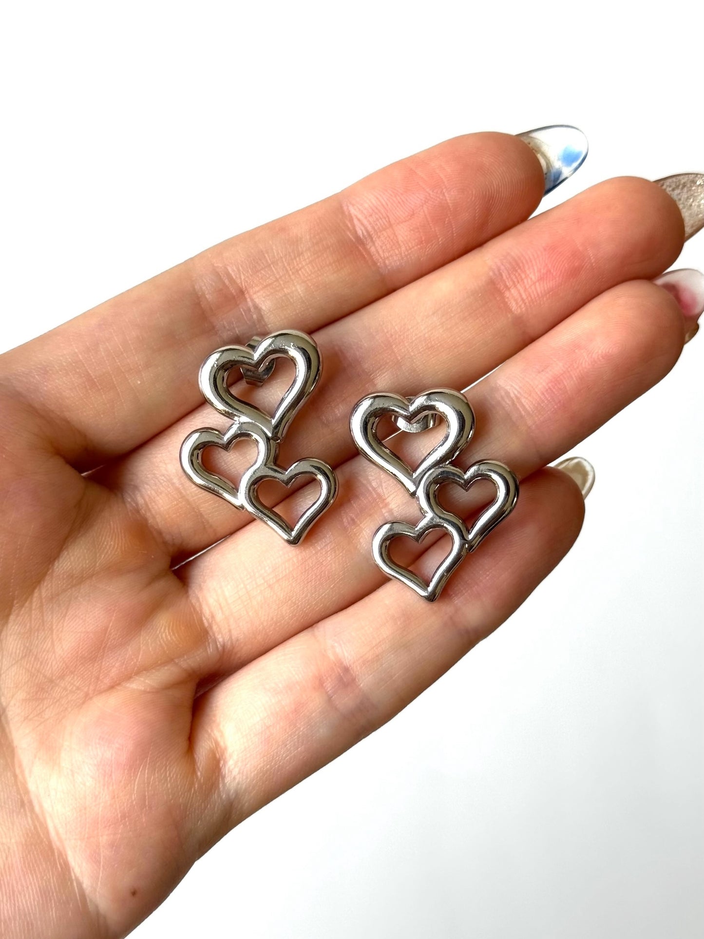 Aros de acero modelo #908 plateado