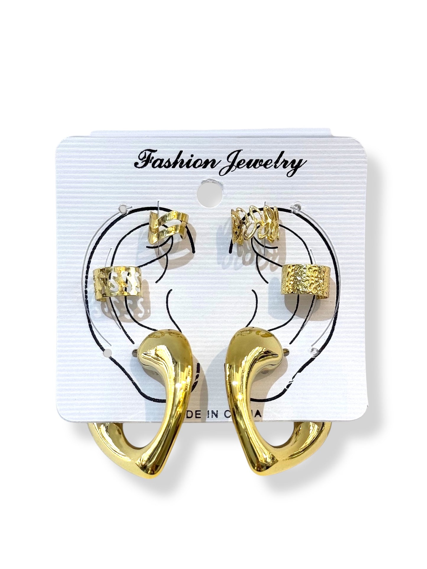 Earcuff & Aros de fantasía #718 dorado