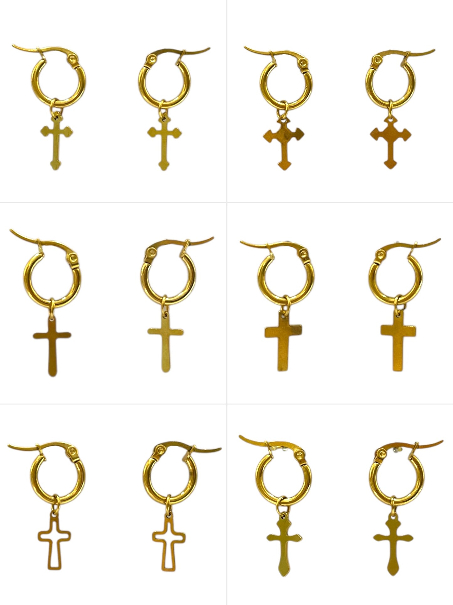 Argolla delgada con cruz dorada