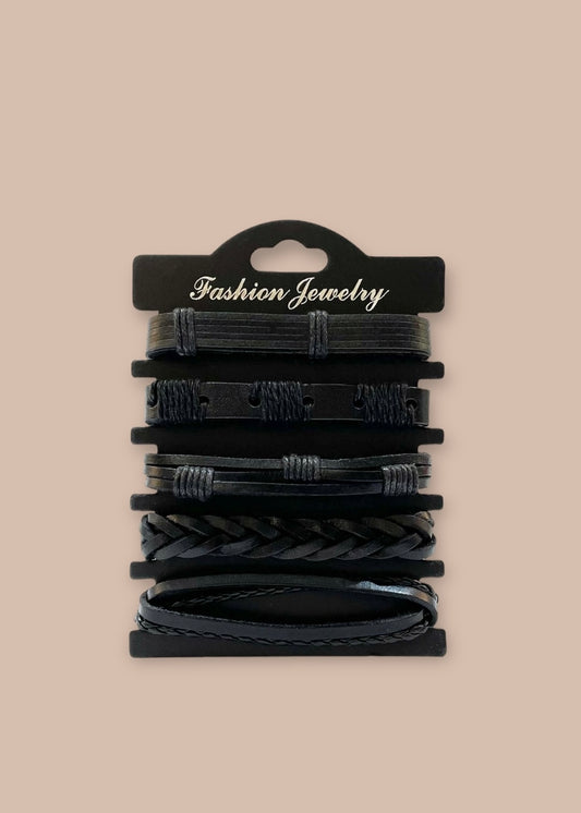 Pulsera combi de cuero modelo #014