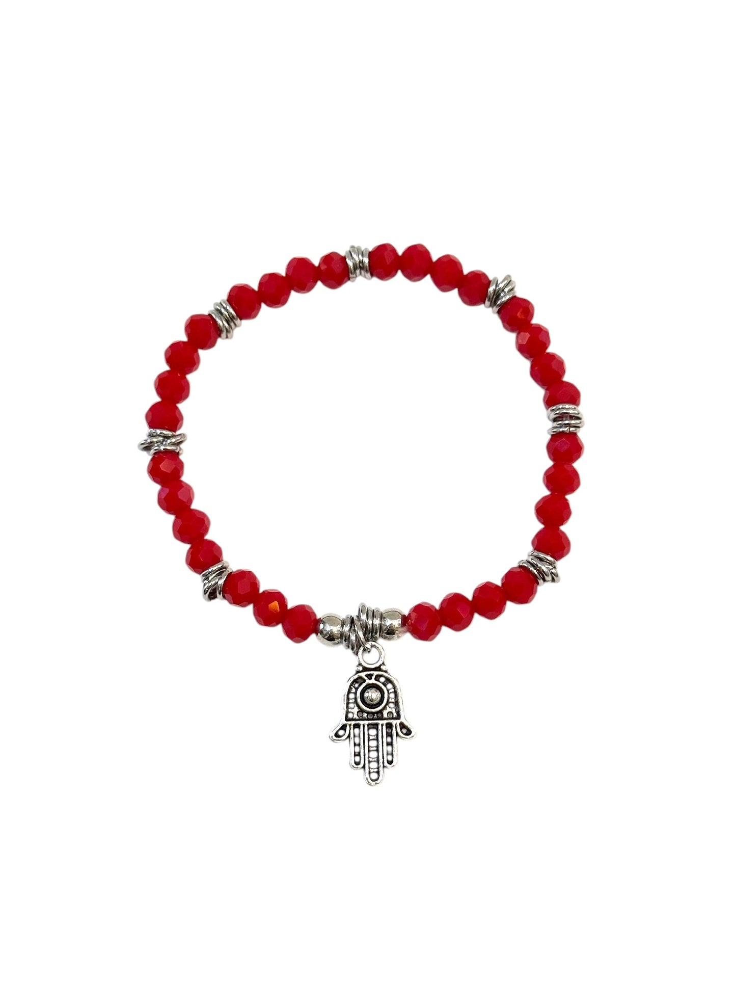 Pulsera Elasticada #Piedra roja