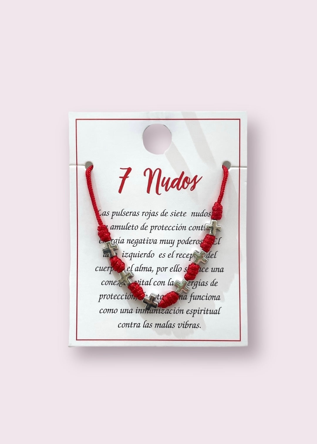 Pulsera de 7 nudos modelo #2709 cruz