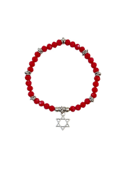 Pulsera Elasticada #Piedra roja