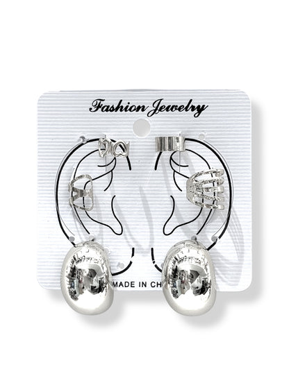 Earcuff & Aros de fantasía #724 plateado