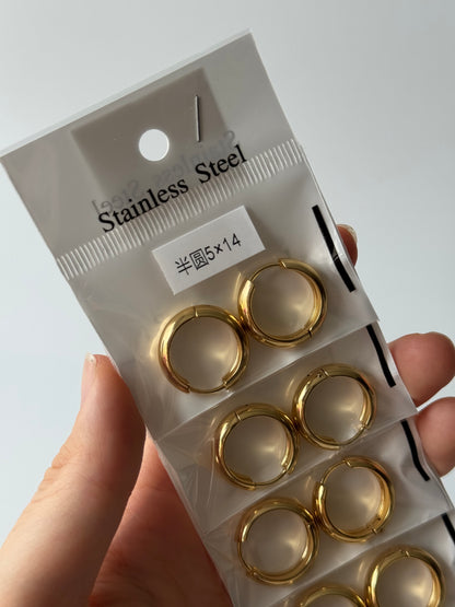 Argollas 5mm Dorado (tira de 1/2 docena)