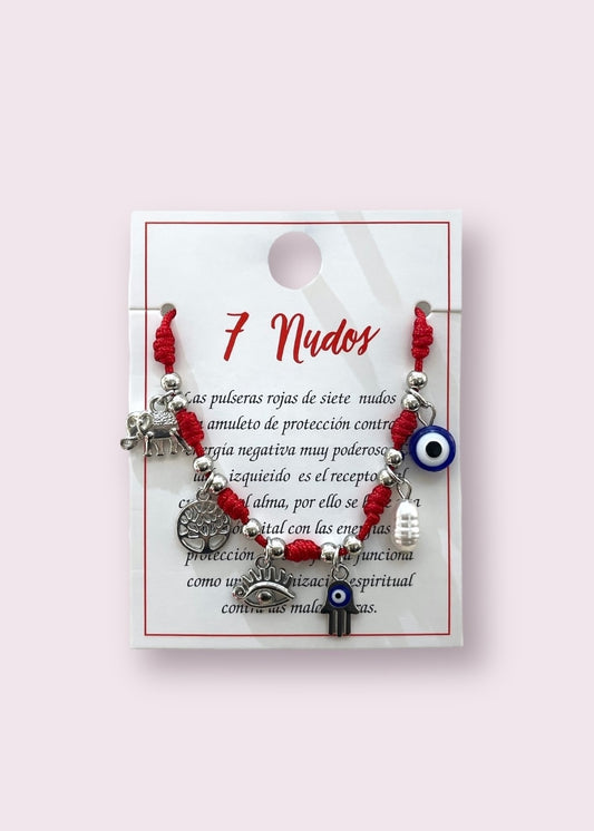 Pulsera de 7 nudos modelo #2703 ojo turco 3