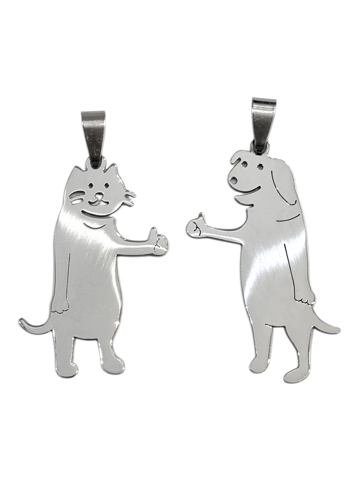 Colgante #423-424 gato y perro de amistad (2 colgantes)