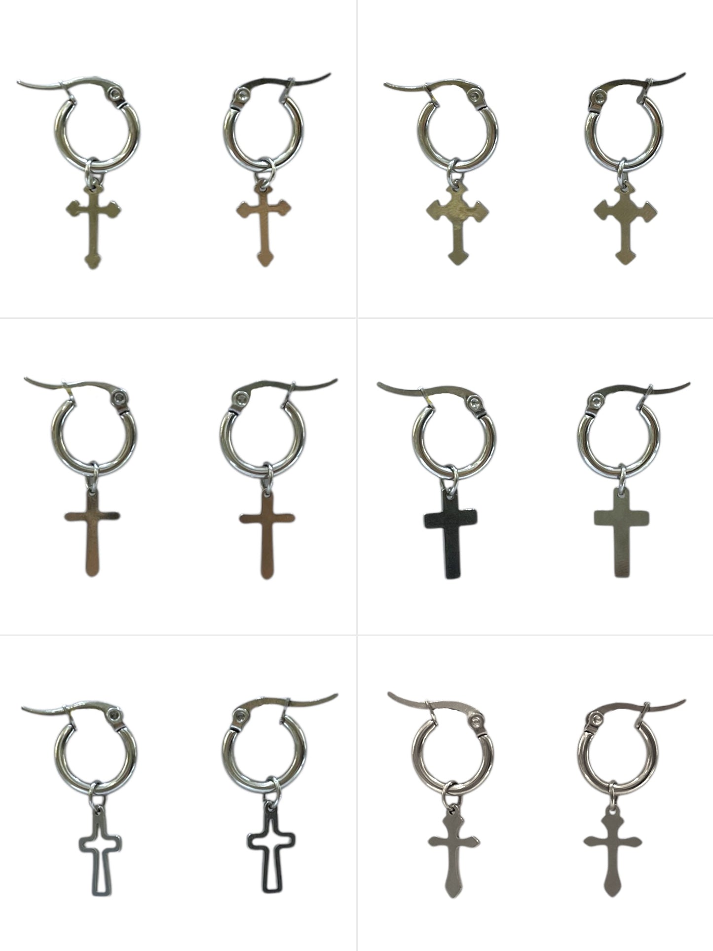 Argolla delgada con cruz plateada