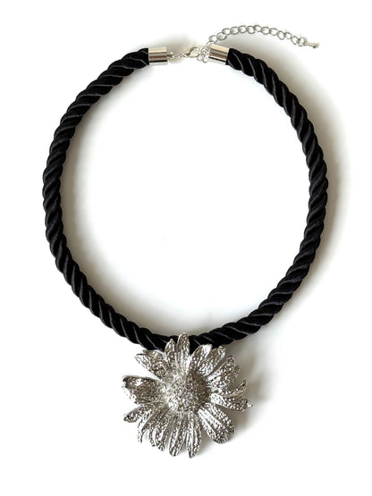 Collar de Flor #Plateado