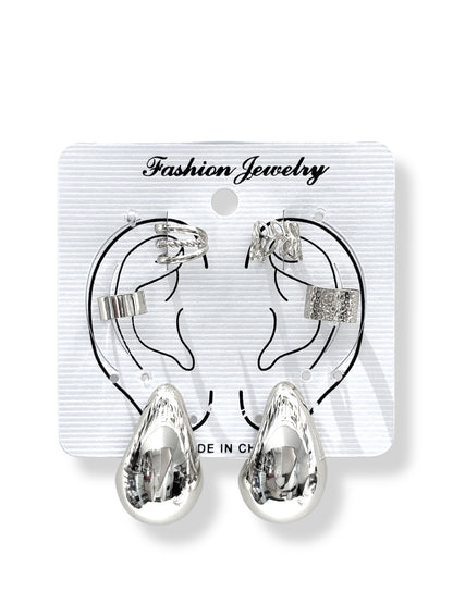 Earcuff & Aros de fantasía #723 plateado