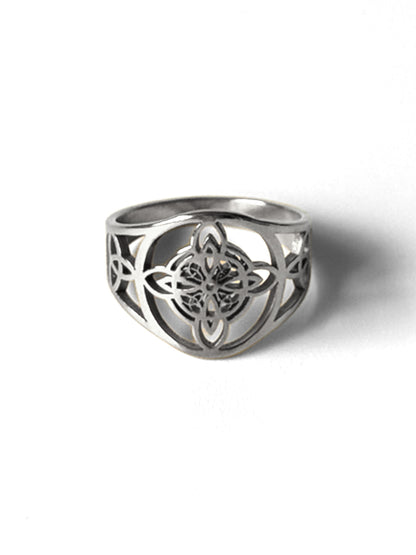 #51 ARGOLLA NUDO DE BRUJA #988 plateado