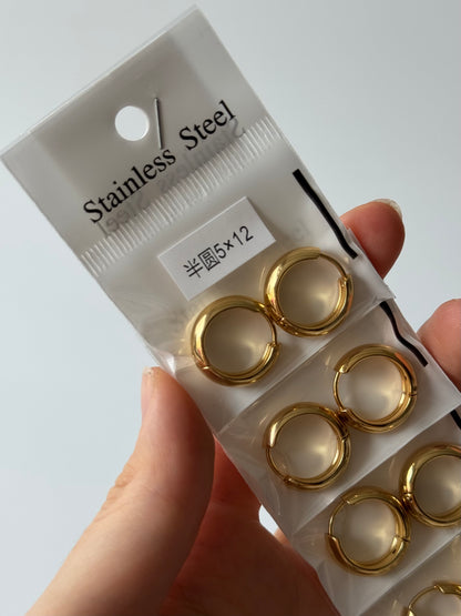 Argollas 5mm Dorado (tira de 1/2 docena)