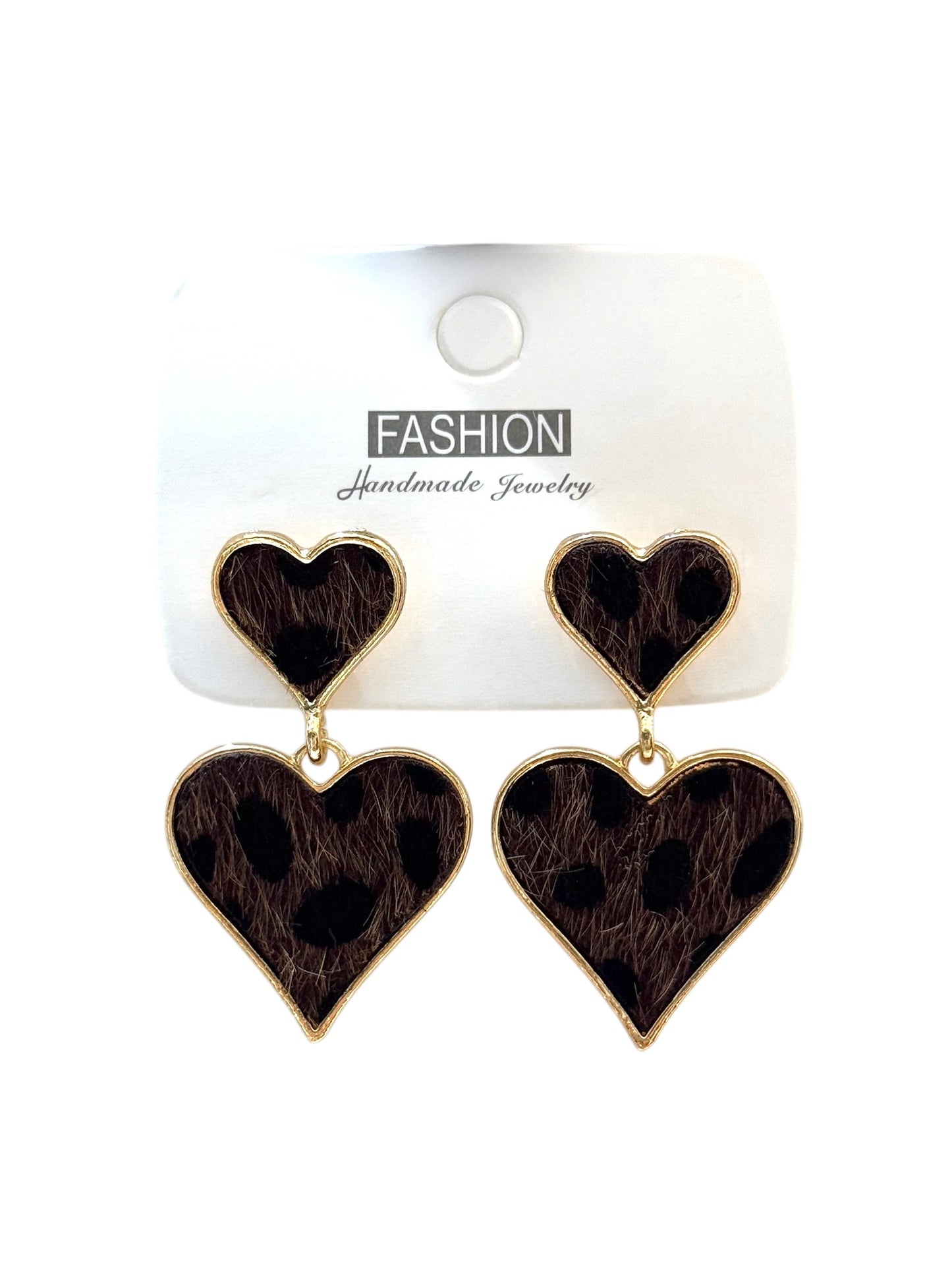 Aros de diseño #11 corazón animal print multicolor