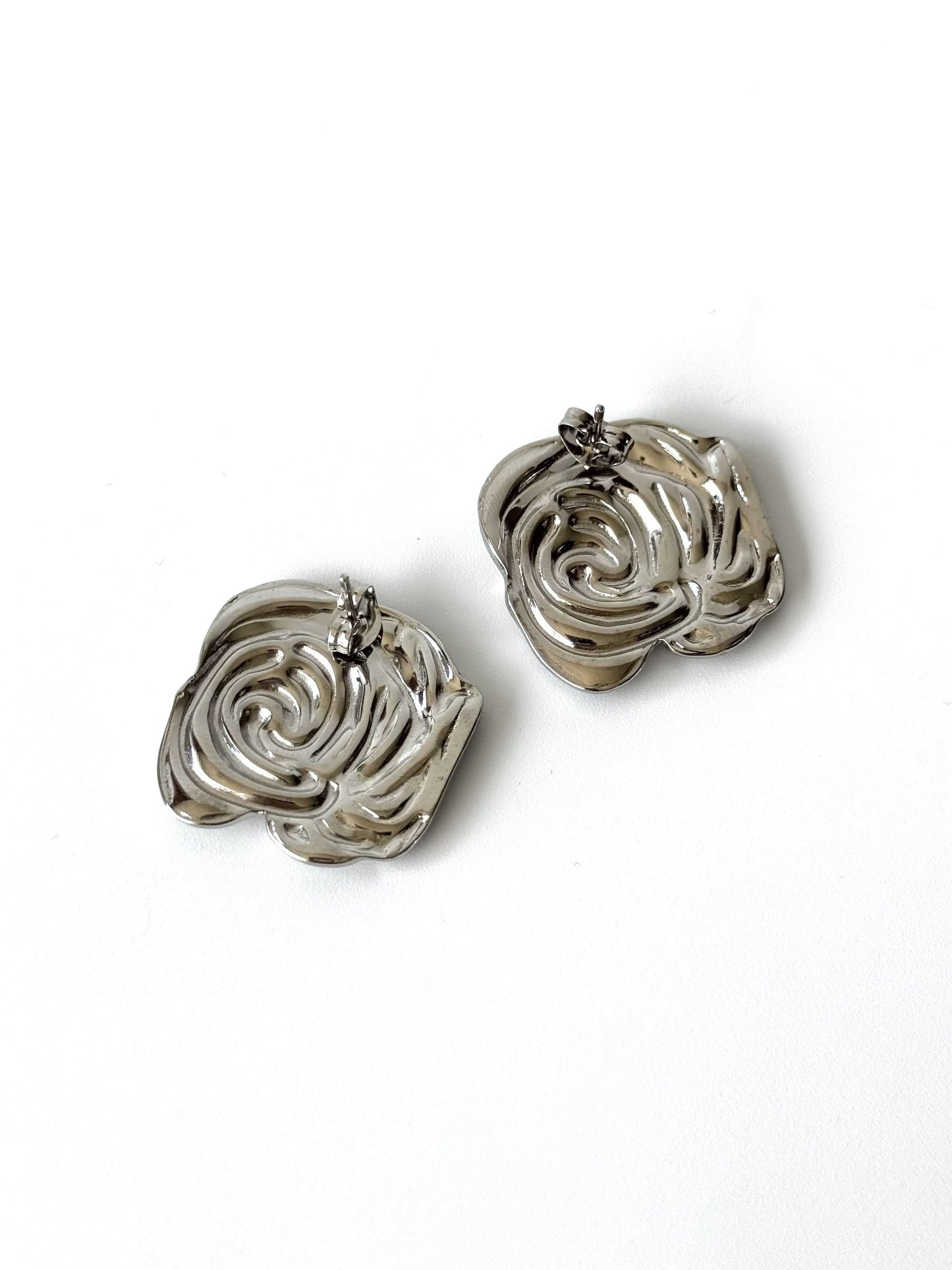 Aros de acero modelo #904 plateado