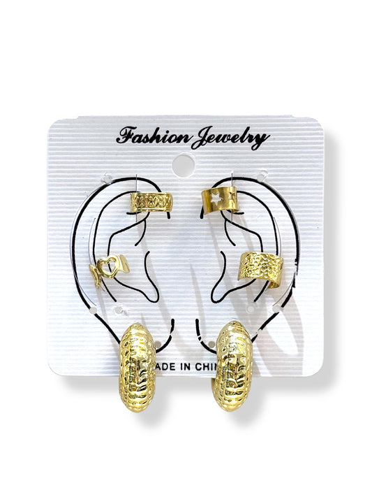 Earcuff & Aros de fantasía #719 dorado