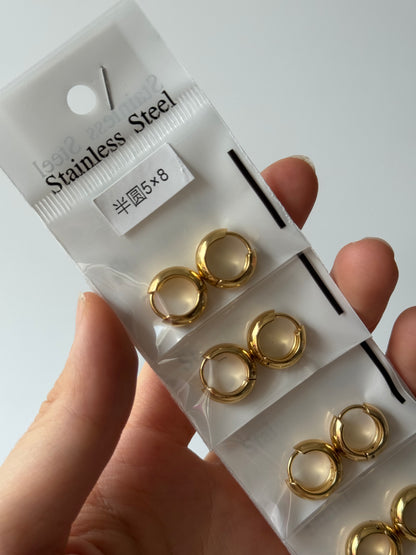 Argollas 5mm Dorado (tira de 1/2 docena)