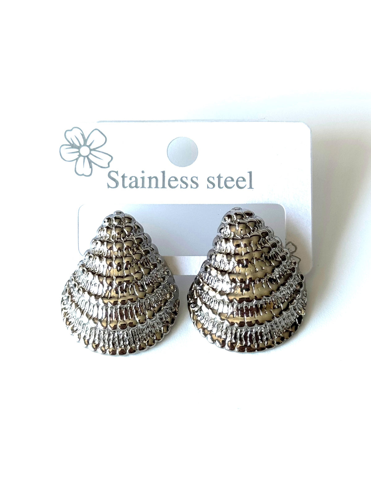 Aros de acero modelo #1436 plateado