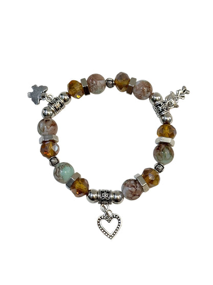 Pulsera Elasticada #Piedra mulricolor