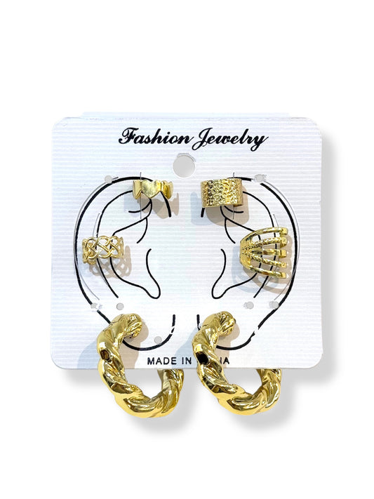 Earcuff & Aros de fantasía #721 dorado