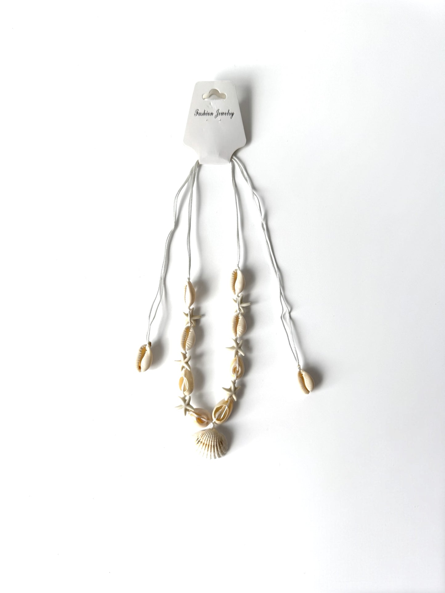 Collar de concha estrella blanco #966