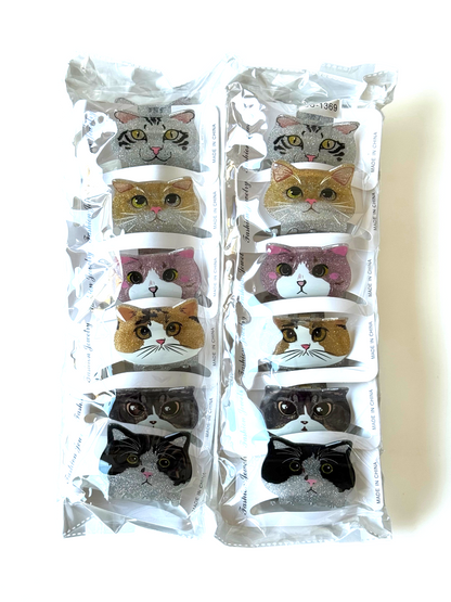 Pinche de gato cara brillante #6cm (Docena)