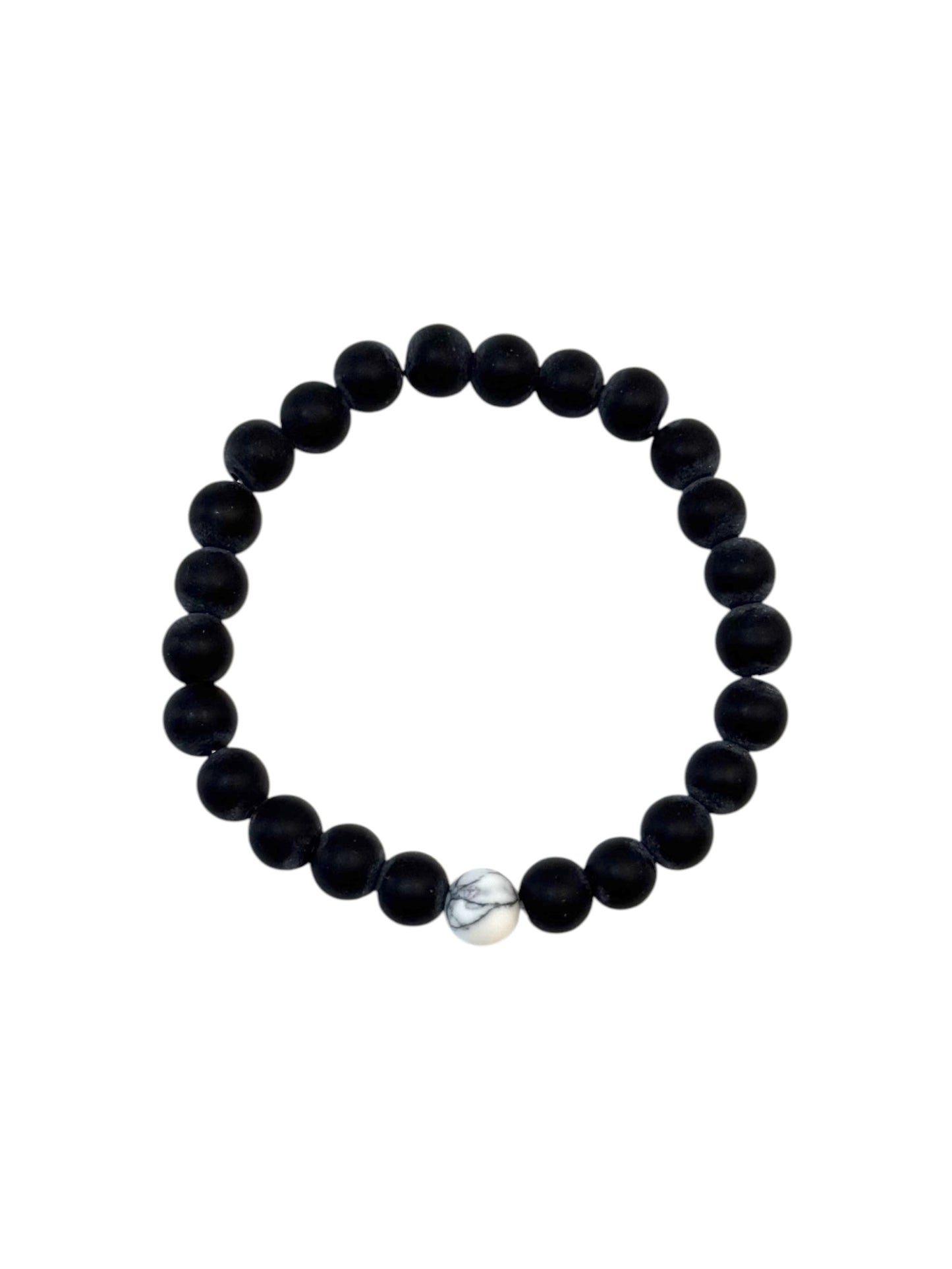 Pulsera Elasticada #Pareja blanco y negro