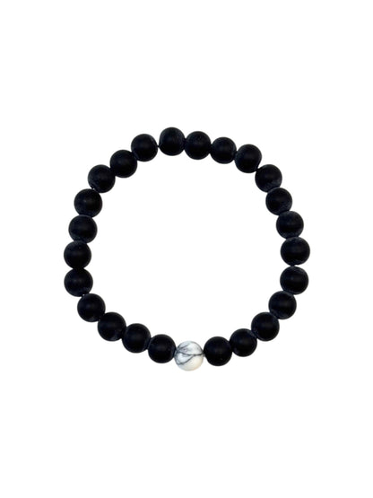 Pulsera Elasticada #Pareja blanco y negro