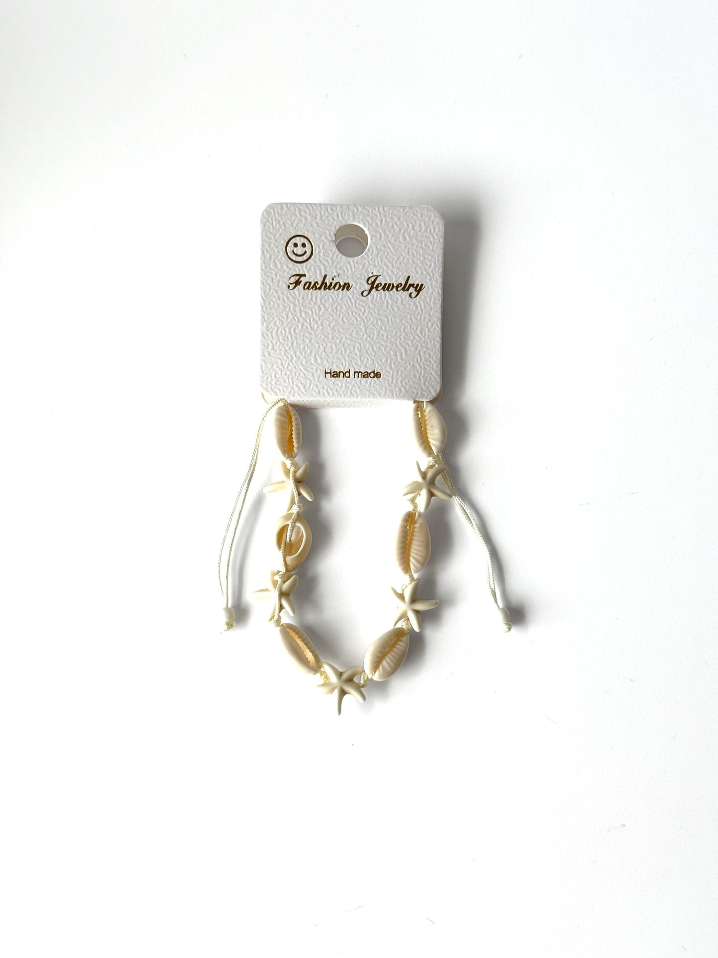 Pulsera de concha con estrella_blanca docena