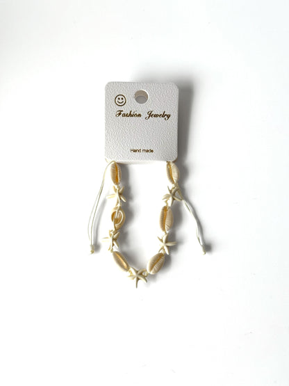 Pulsera de concha con estrella_blanca docena