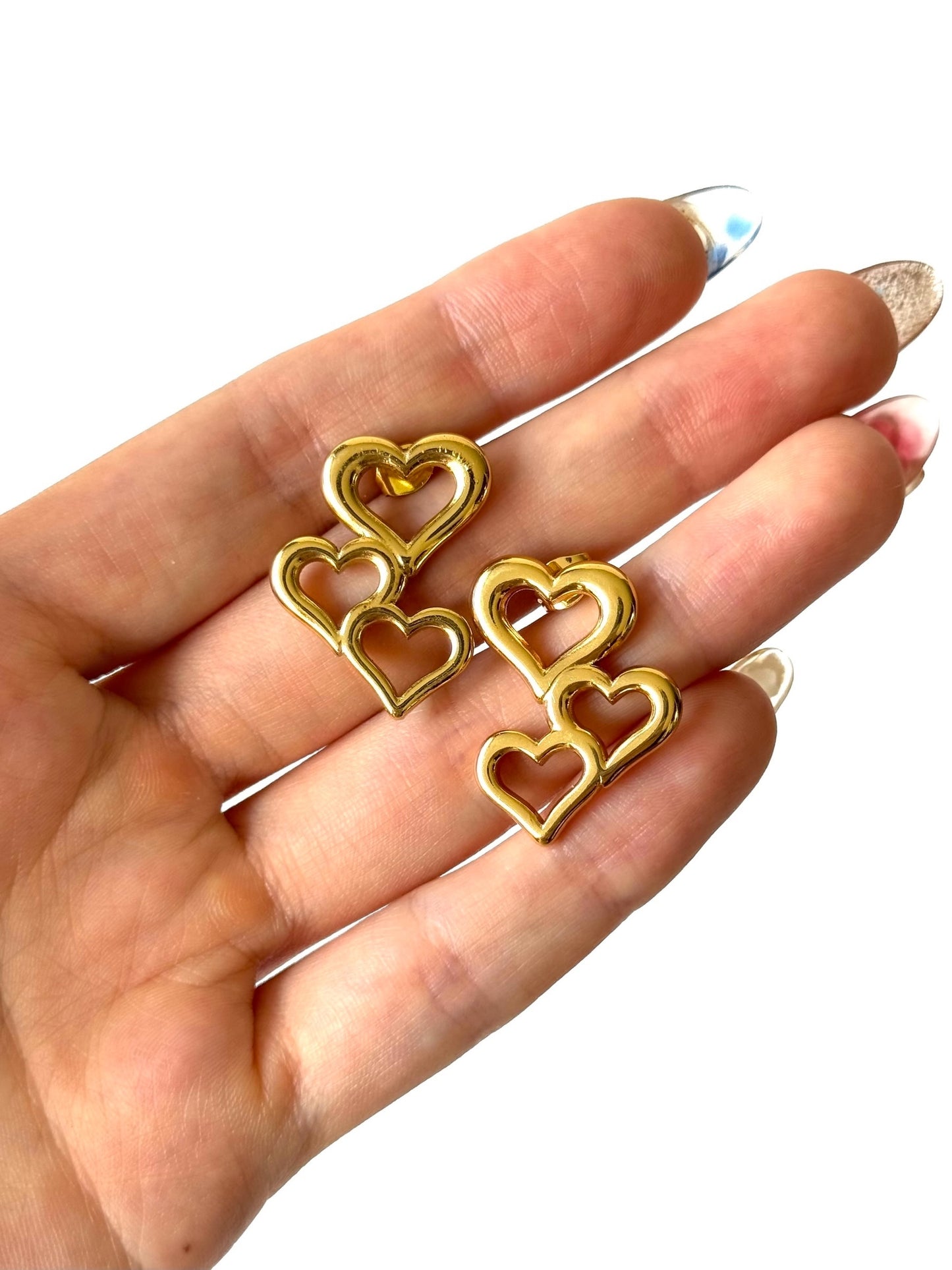 Aros de acero modelo #908 dorado