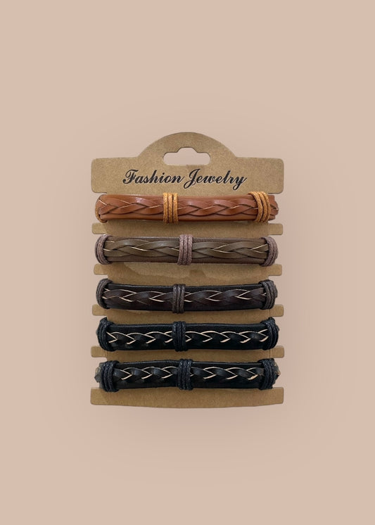 Pulsera combi de cuero modelo #260