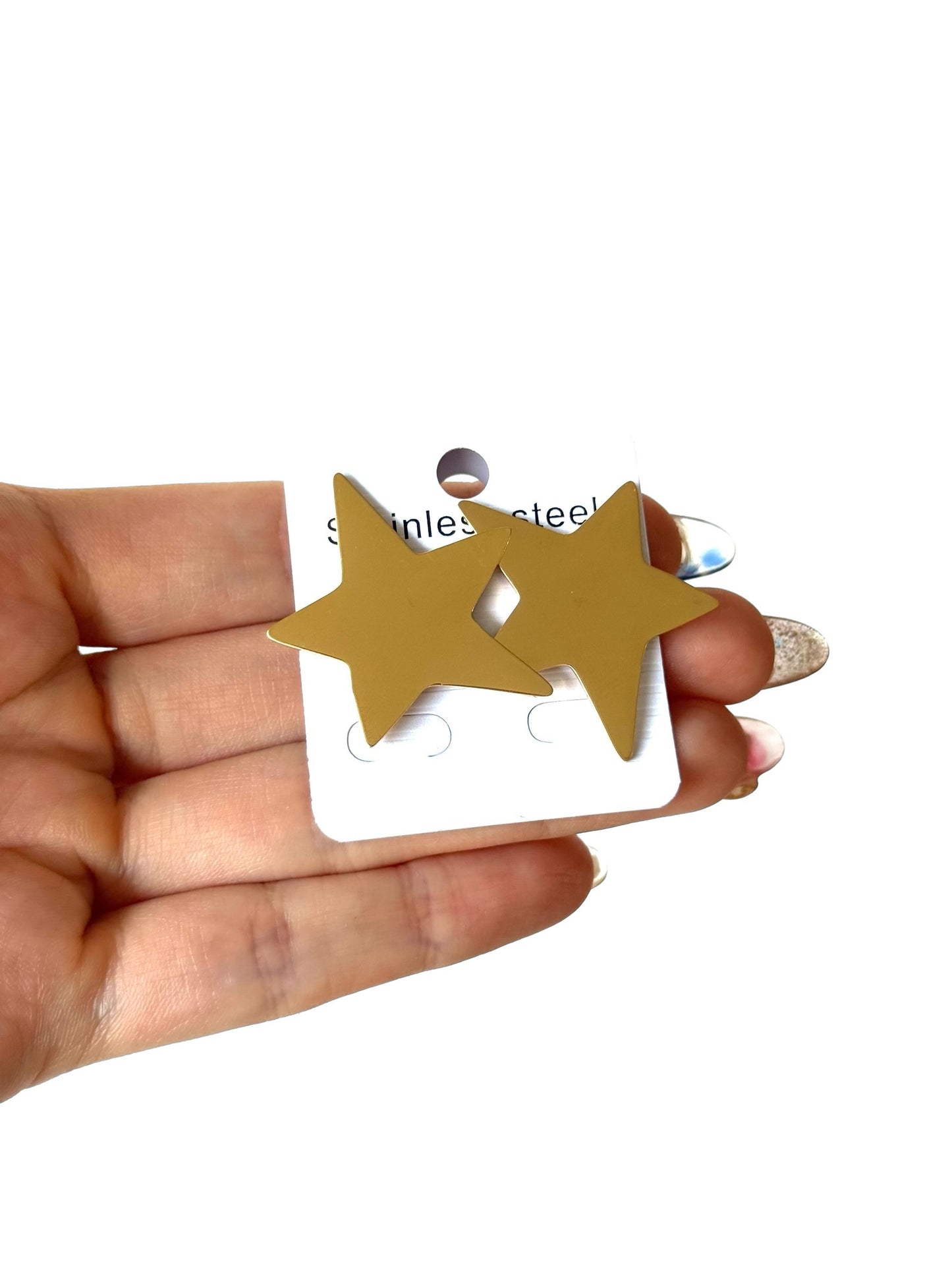 Aros de acero modelo #5200 dorado