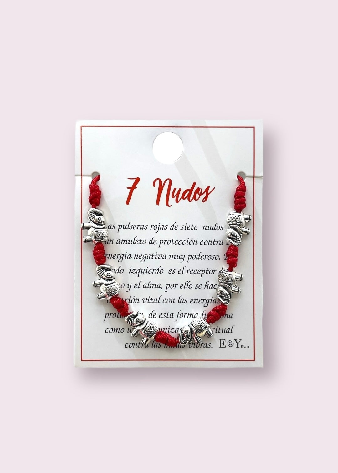 Pulsera de 7 nudos modelo #254 elefante