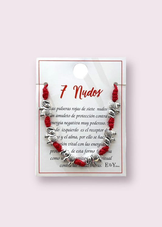 Pulsera de 7 nudos modelo #254 elefante