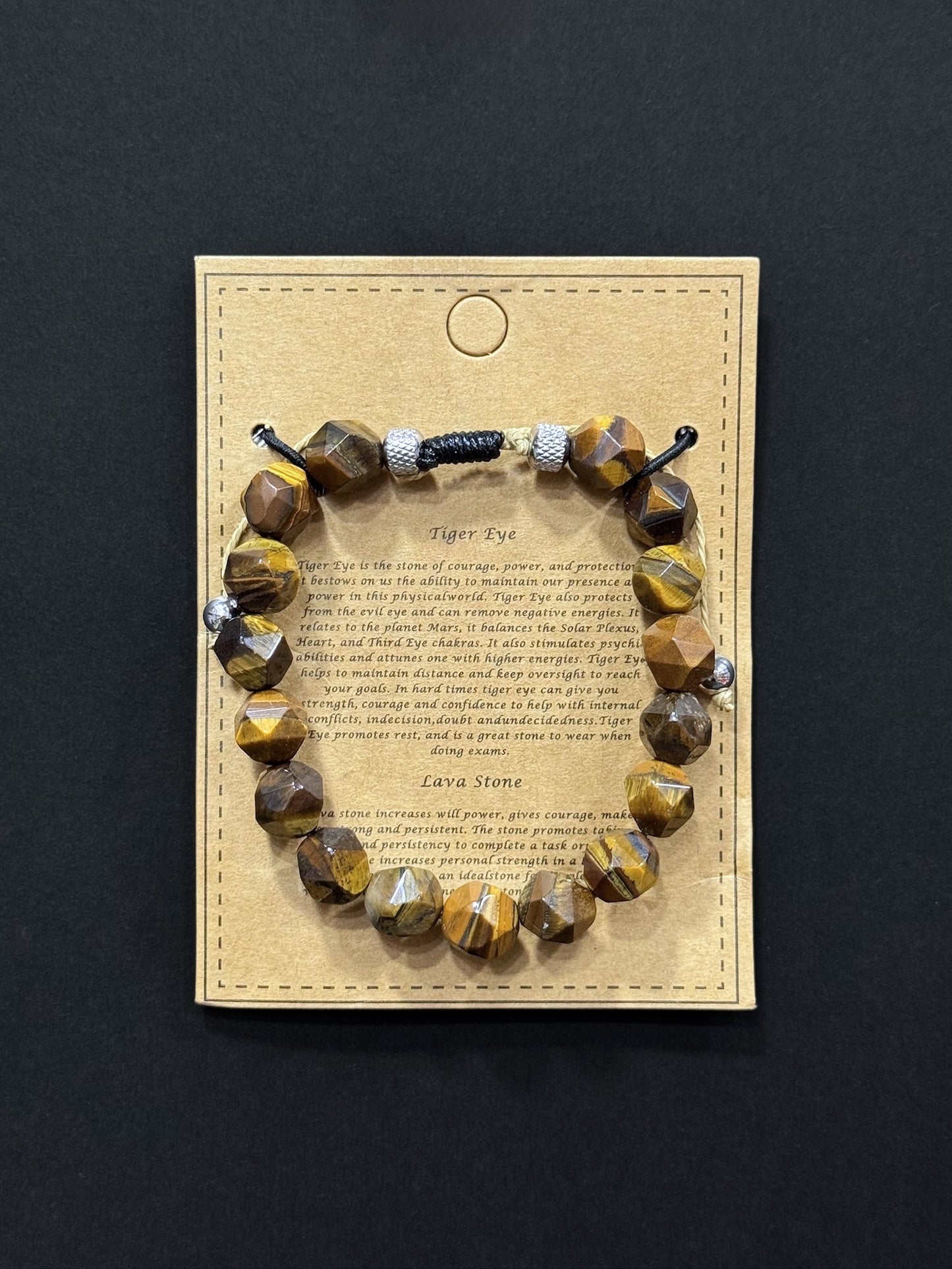 Pulsera de piedras naturales para hombre #5125