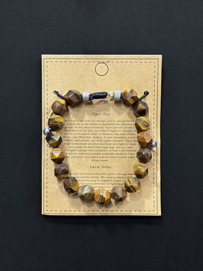 Pulsera de piedras naturales para hombre #5125