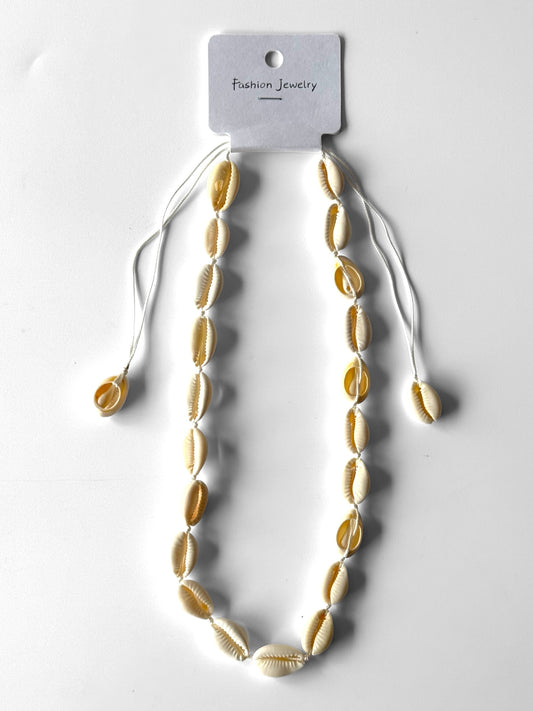 Collar de concha blanco entero #964 Docena