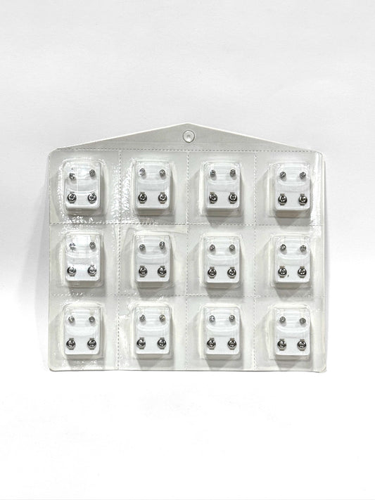 Abridores de oreja plateado punto de luz