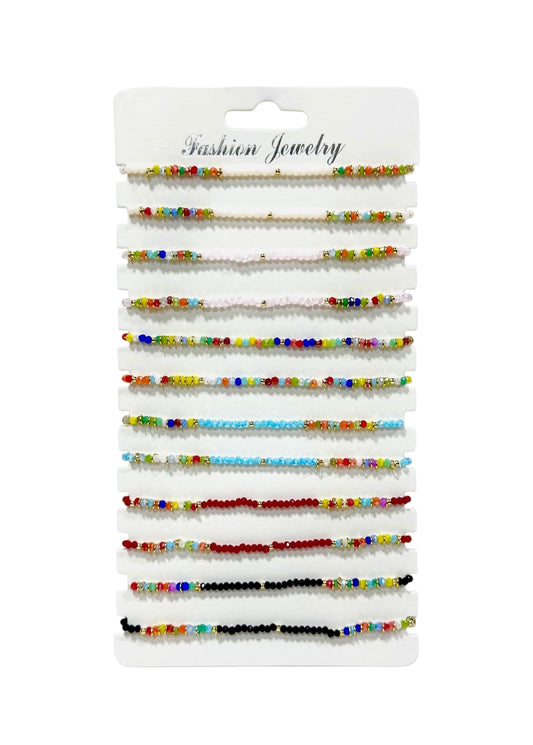 Pulsera de mostacilla elasticada