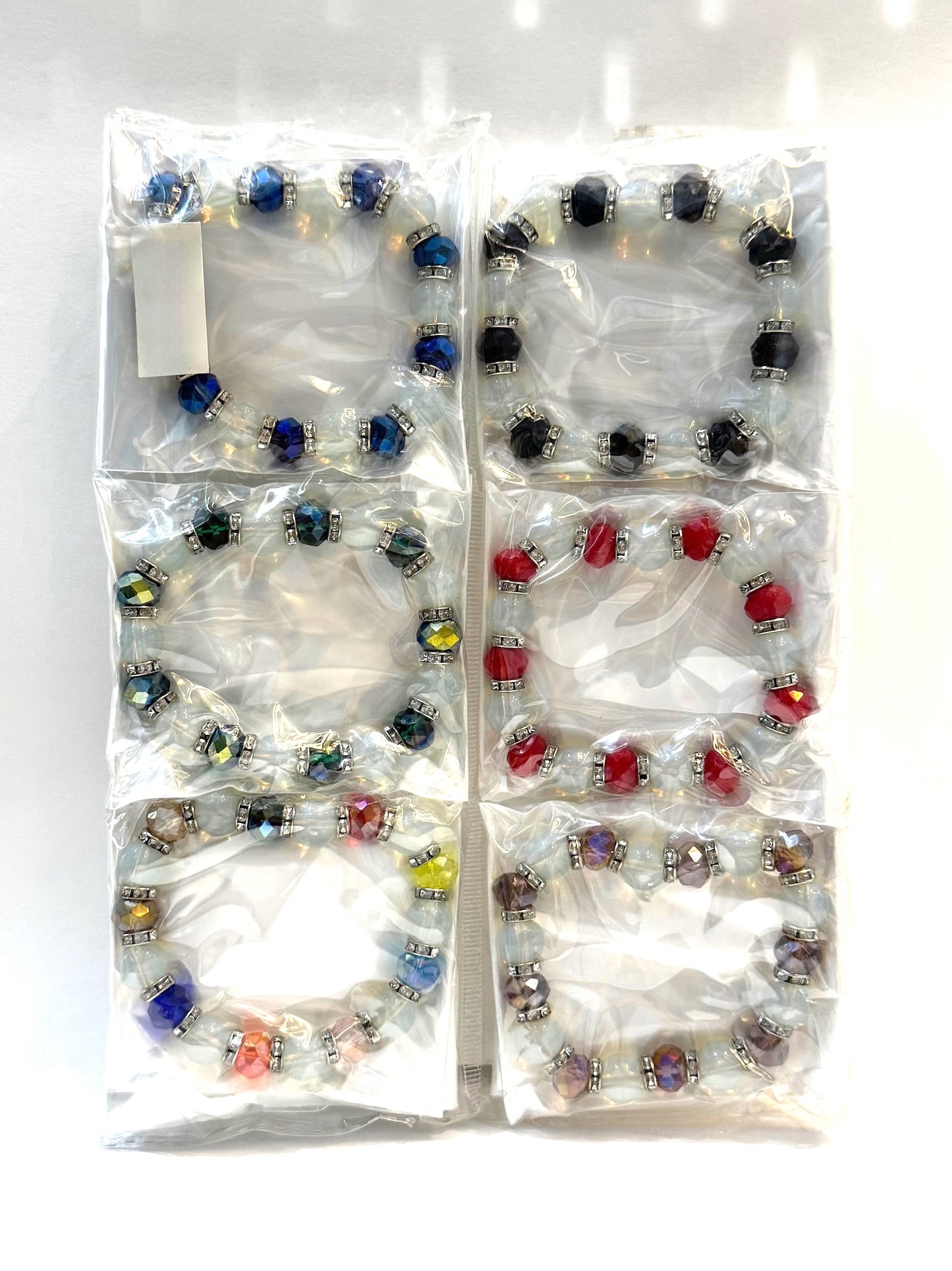 Pulsera Elasticada #Piedra luna multicolor