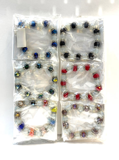 Pulsera Elasticada #Piedra luna multicolor